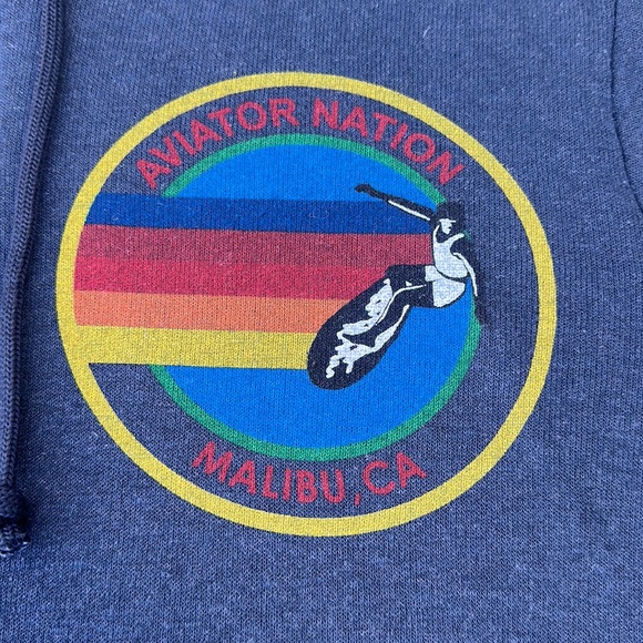 NWT AVIATOR NATION HOODIE - MALIBU LOGO - BRAND NEW - SMALL - HOT! SURF, BEACH - Picture 8 of 13